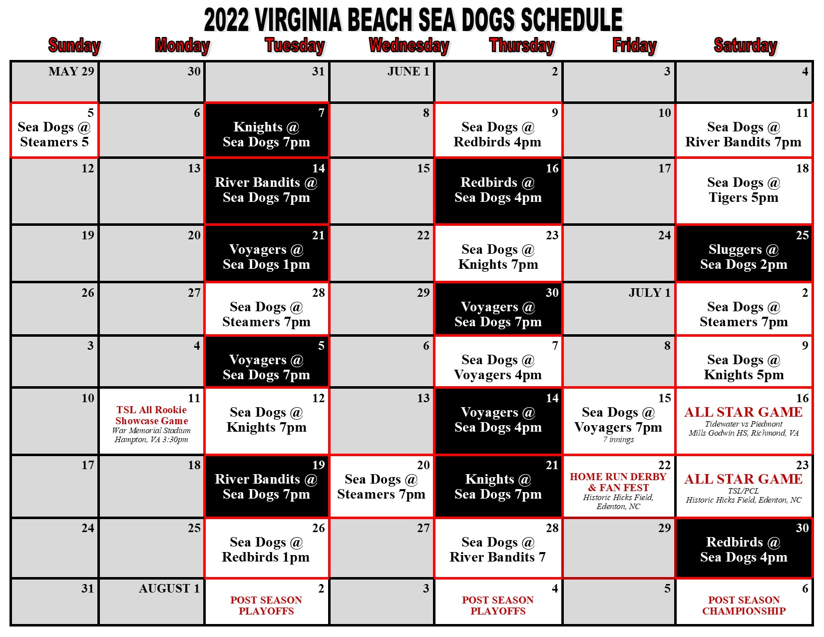 2022 VIRGINIA BEACH SEA DOGS Tidewater Summer League